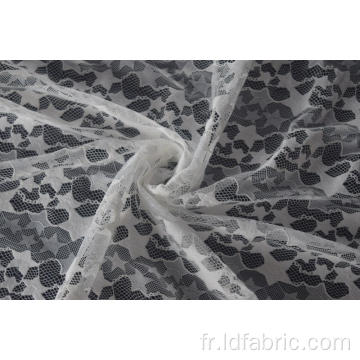 Tissu en dentelle 100% polyester à motif d&#39;étoiles